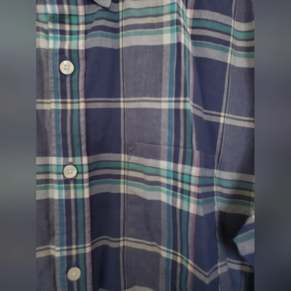 J. Crew | Men's L | Purple Summer Plaid Slim Long Sleeve Button Down